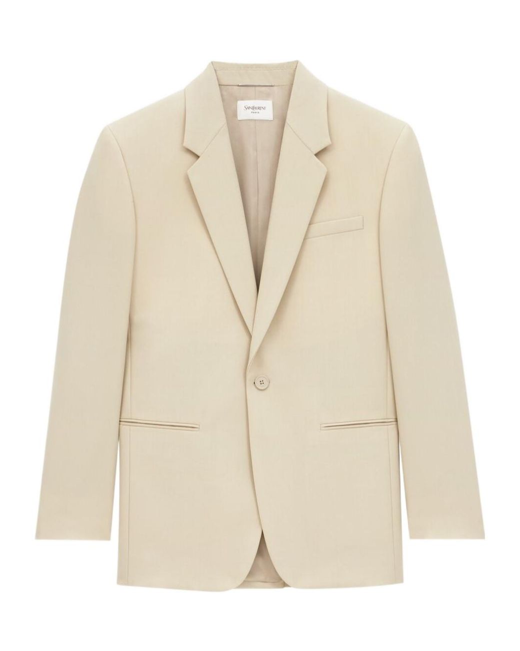 Saint Laurent Natural Yves Single-Breasted Jacket for men