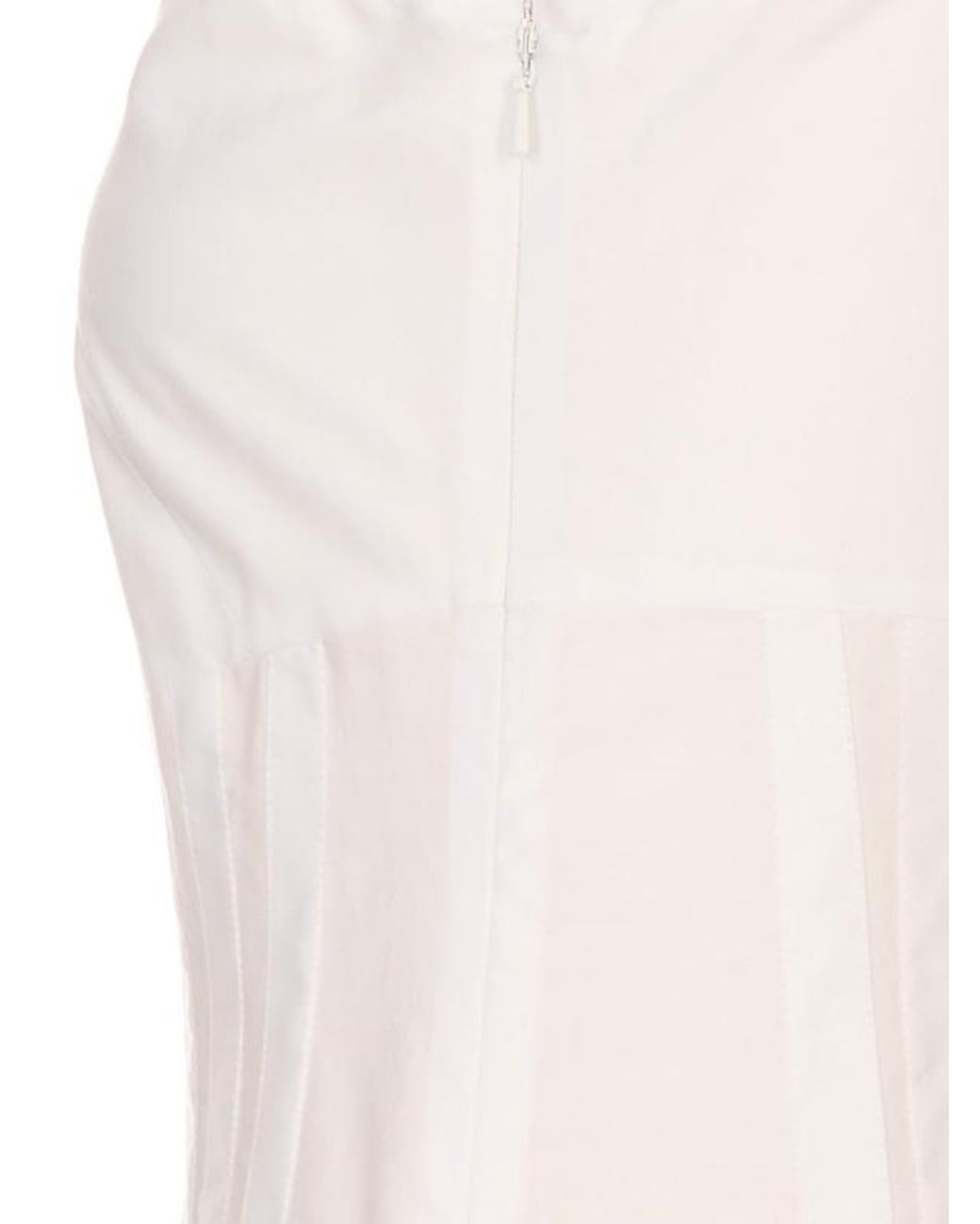 Max Mara White Studio Feltre Structured Bodice Midi Dress