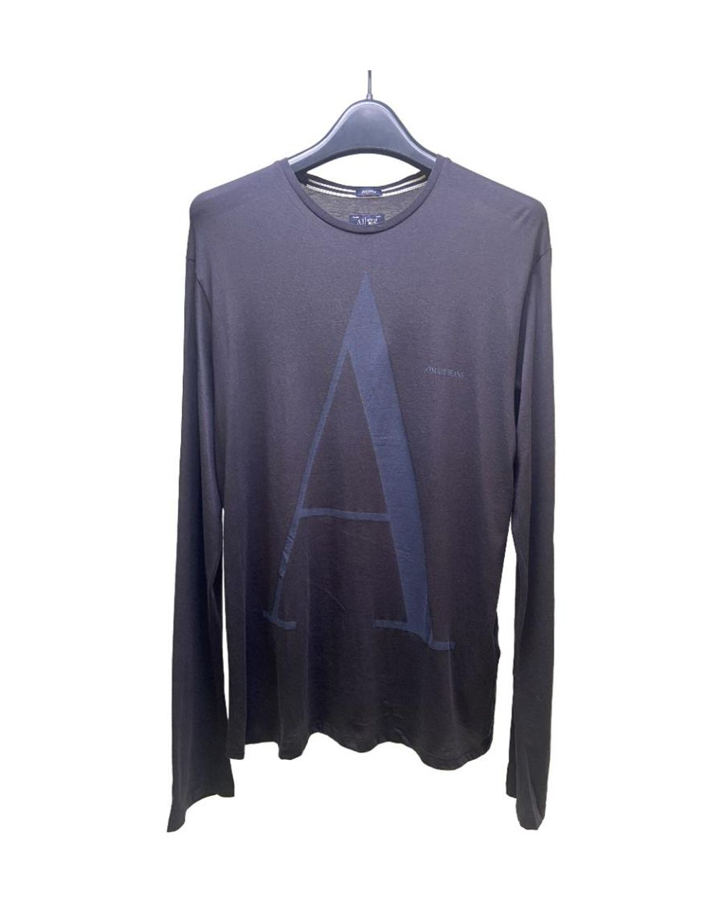 Armani Jeans Blue Logo T-Shirt With Round Neck for men