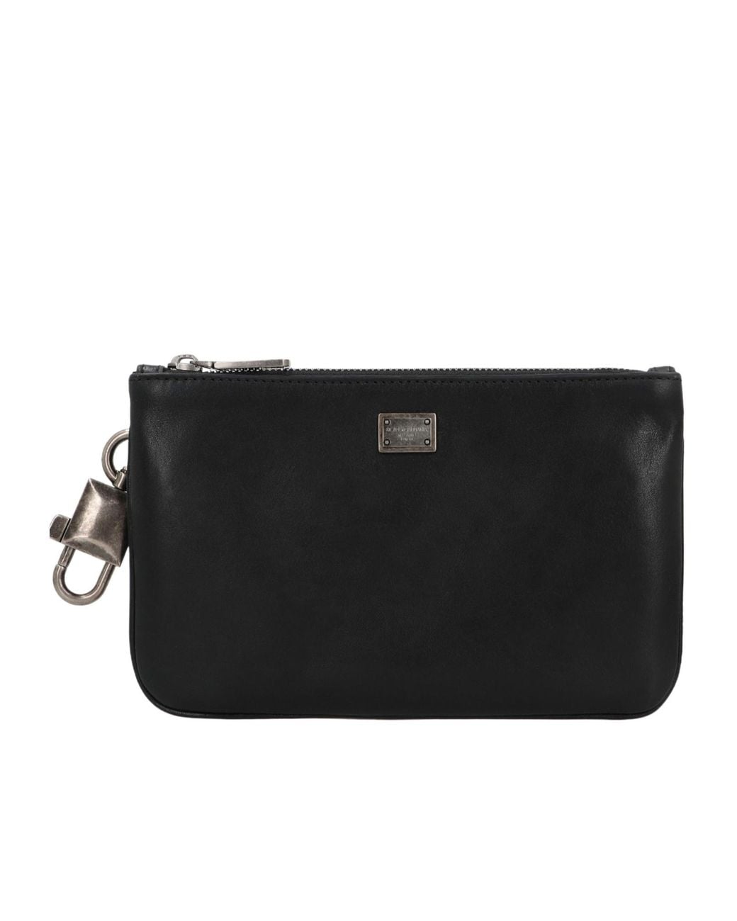 Dolce & Gabbana Black Logo Plaque Wash Bag for men