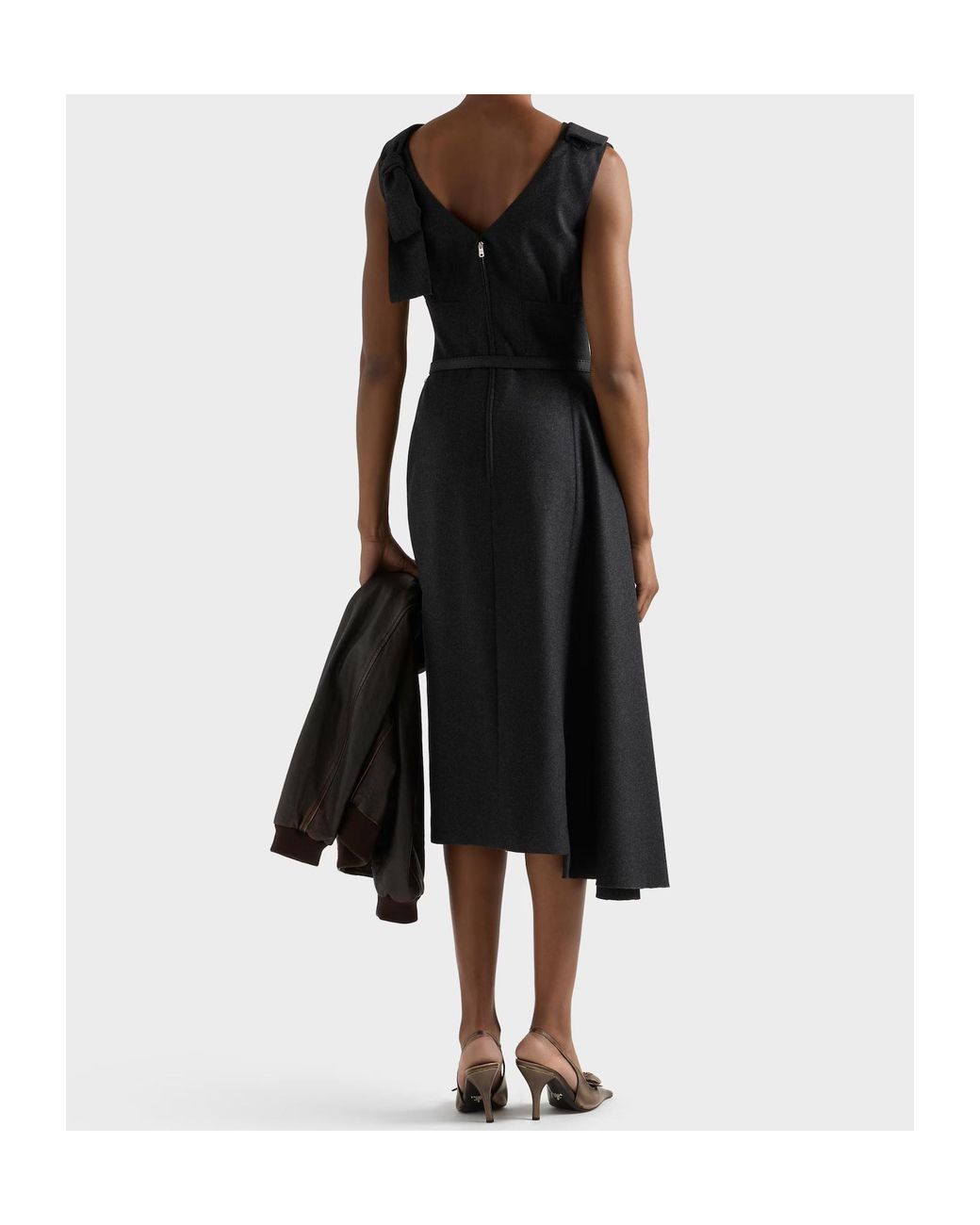 Prada Black Re-Wool Dress