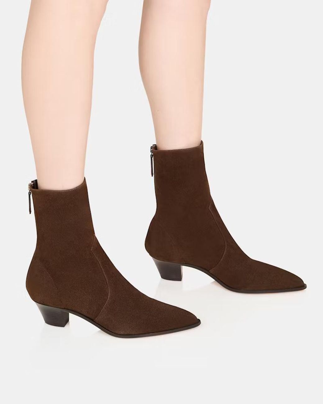 Aquazzura Brown Brunswick Suede Ankle Boots