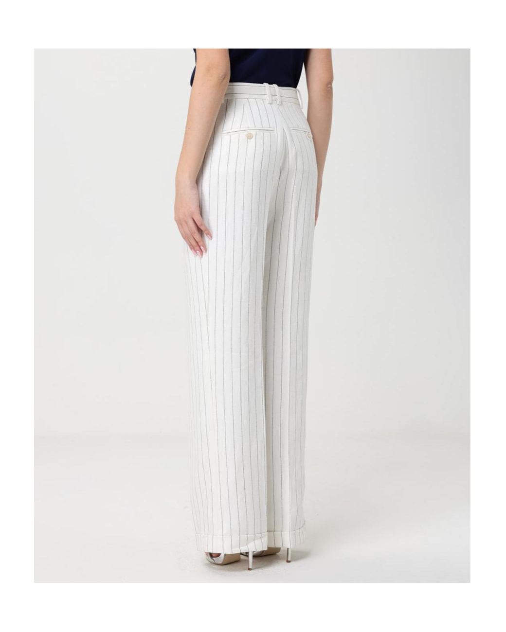 Polo Ralph Lauren White Regular Pinstripe Pants for men