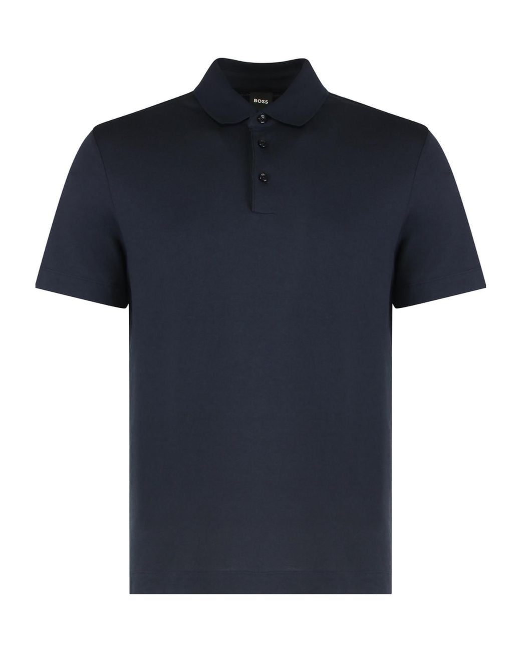 Boss Blue Boss Button Detailed Short-Sleeved Polo Shirt for men
