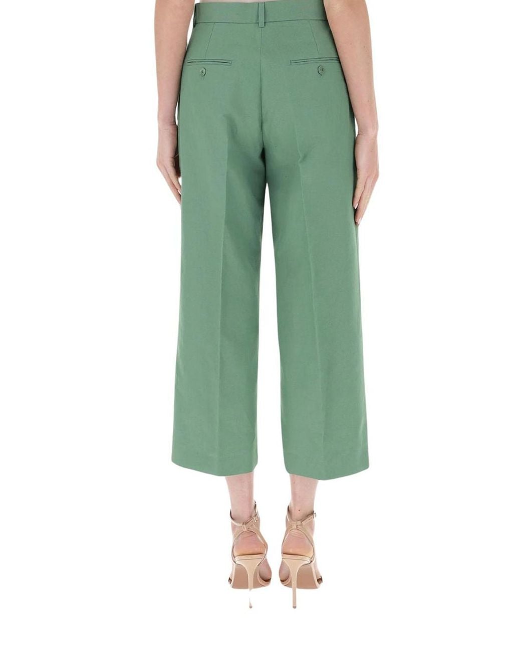 Weekend by Maxmara Green Zircone Pressed Crease Pants