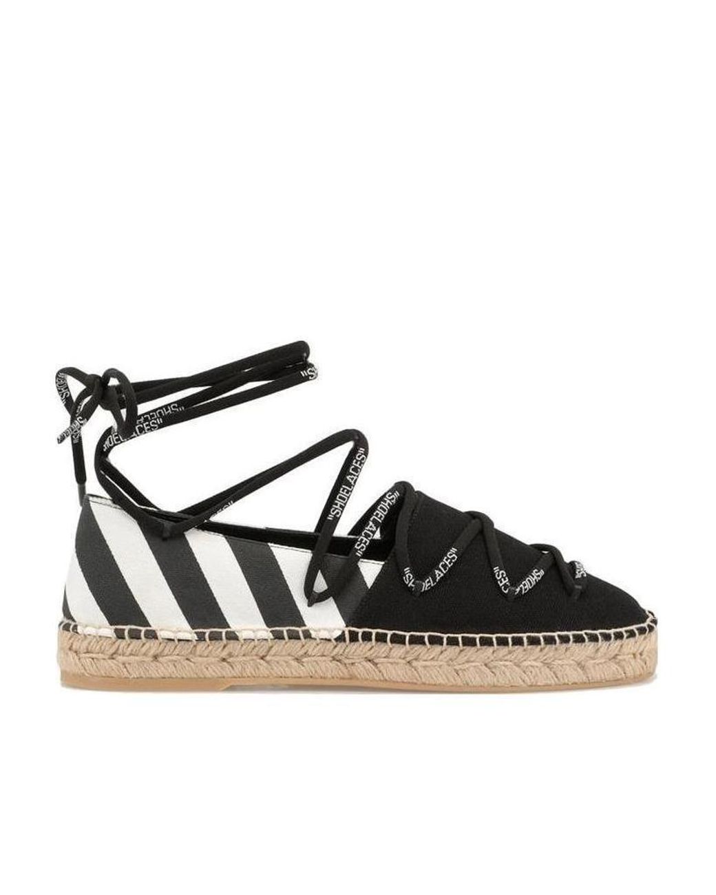Off-White c/o Virgil Abloh Black Arrows Lace-Up Espadrilles