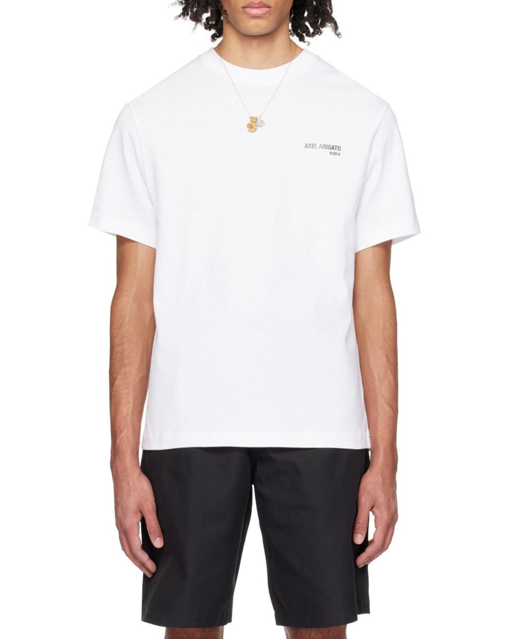Axel Arigato White Legacy Logo Printed T-Shirt for men