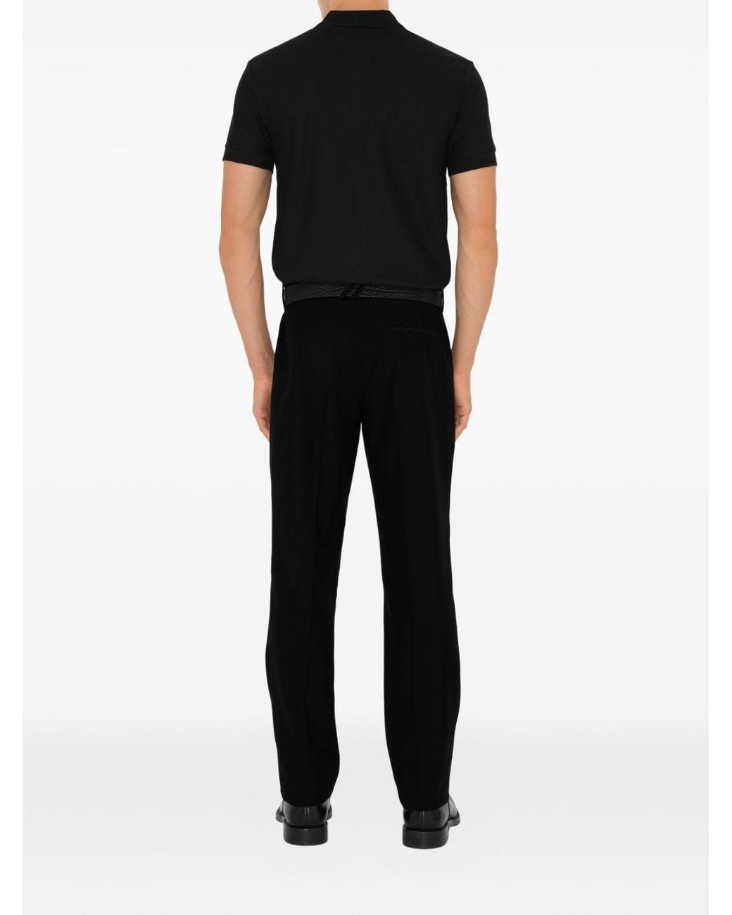 Burberry Black Eddie Logo Polo Shirt for men
