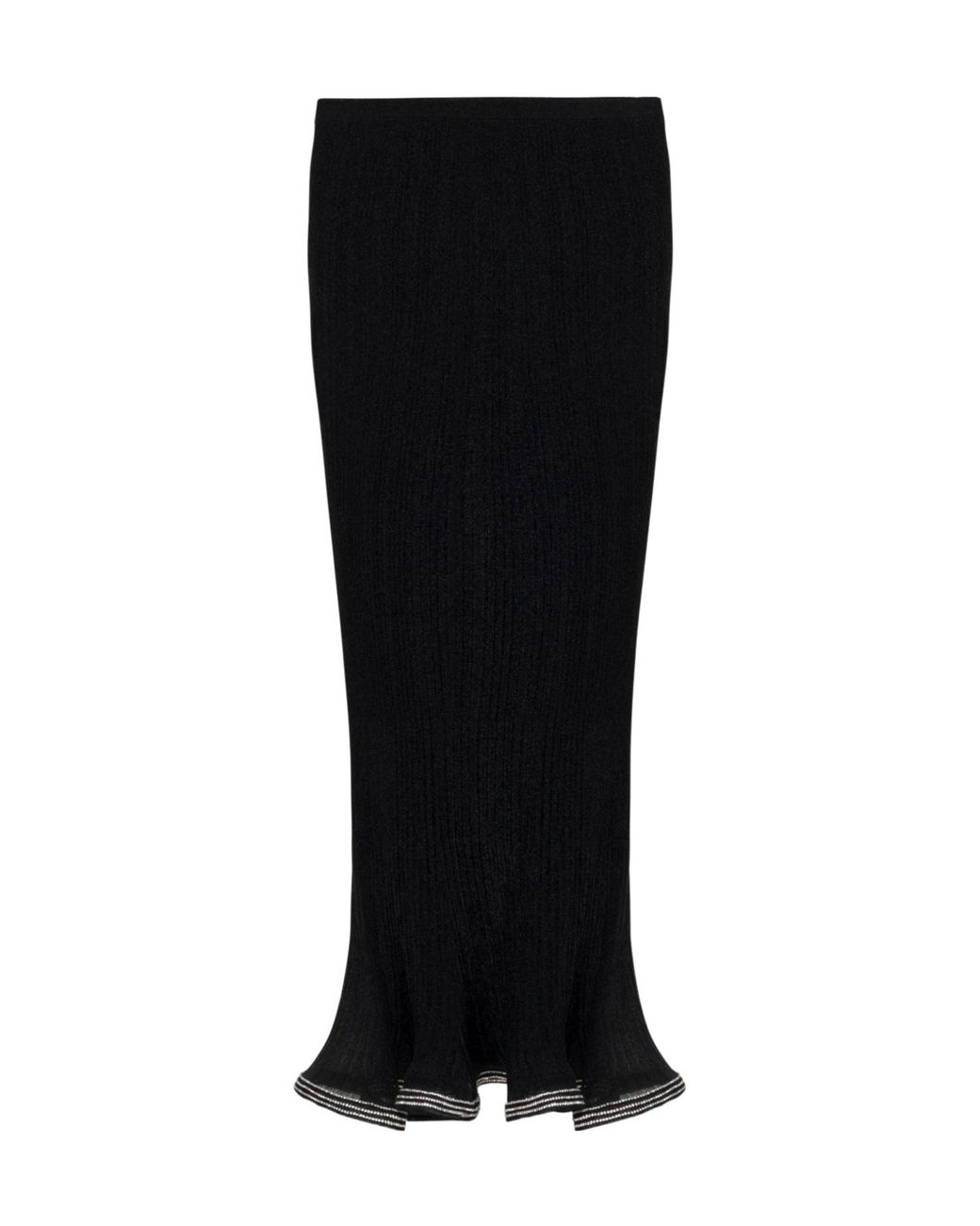 Jonathan Simkhai Black Ruffled Midi Skirt