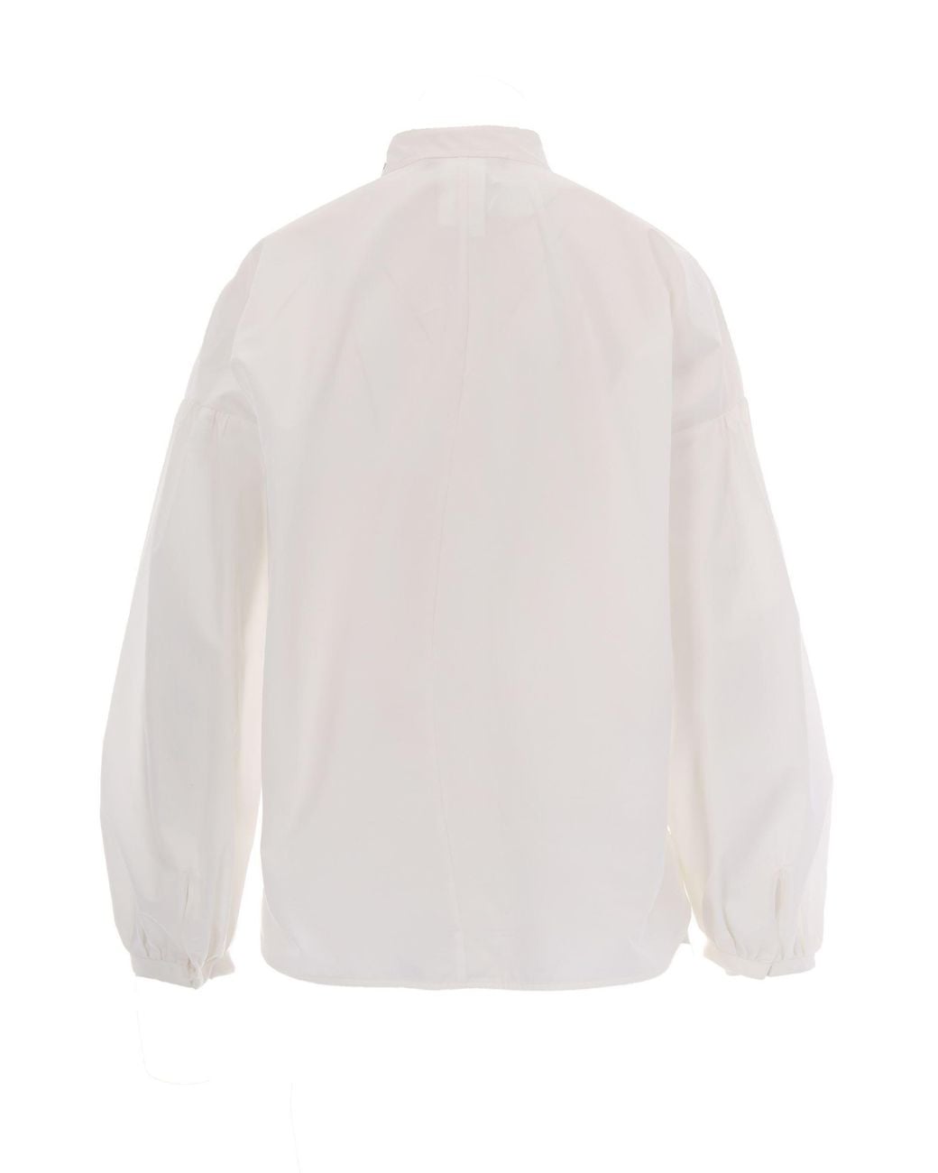 Max Mara White Studio Ginnasta Poplin Embellished Top