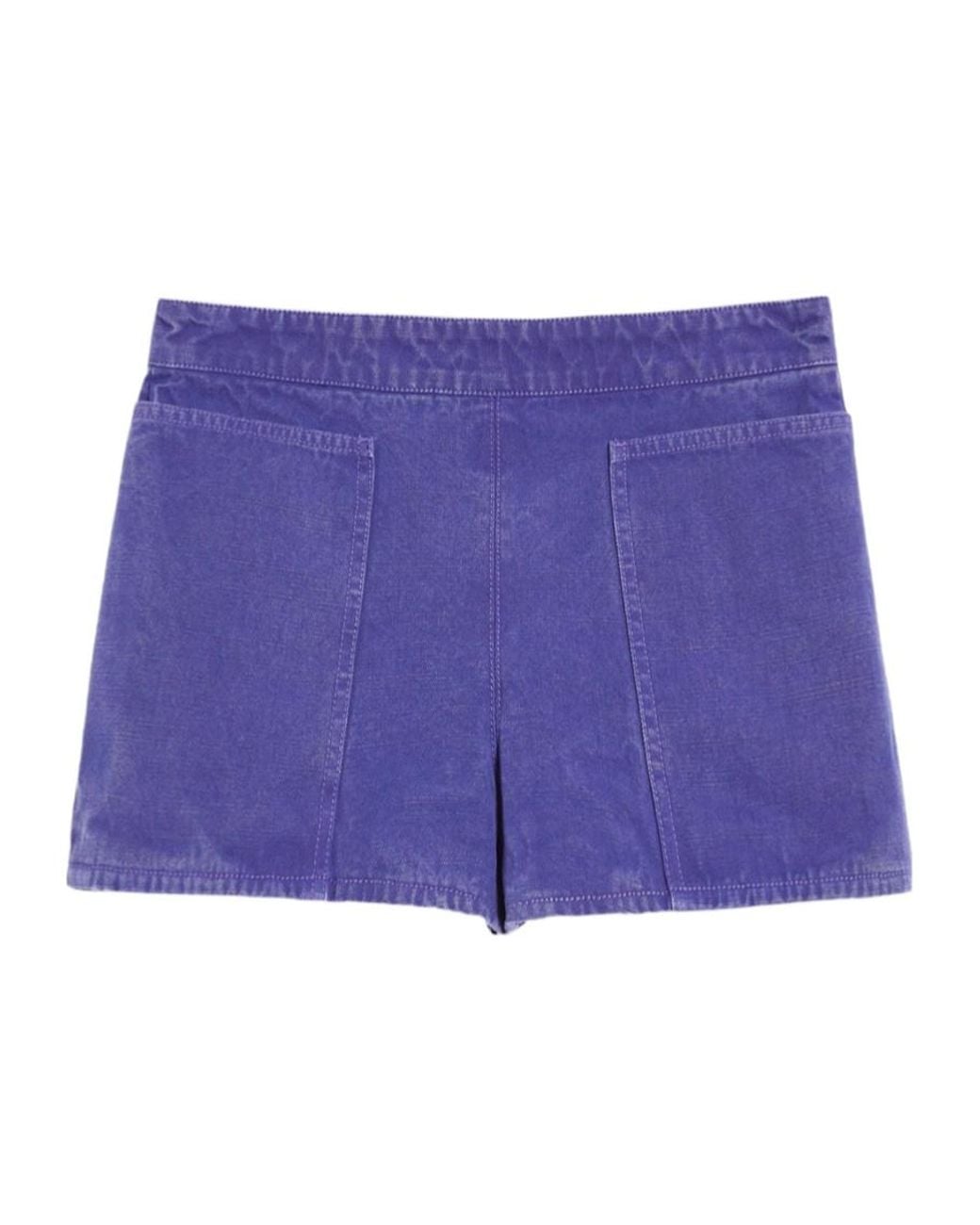 Max Mara Purple Low-Rise Denim Shorts