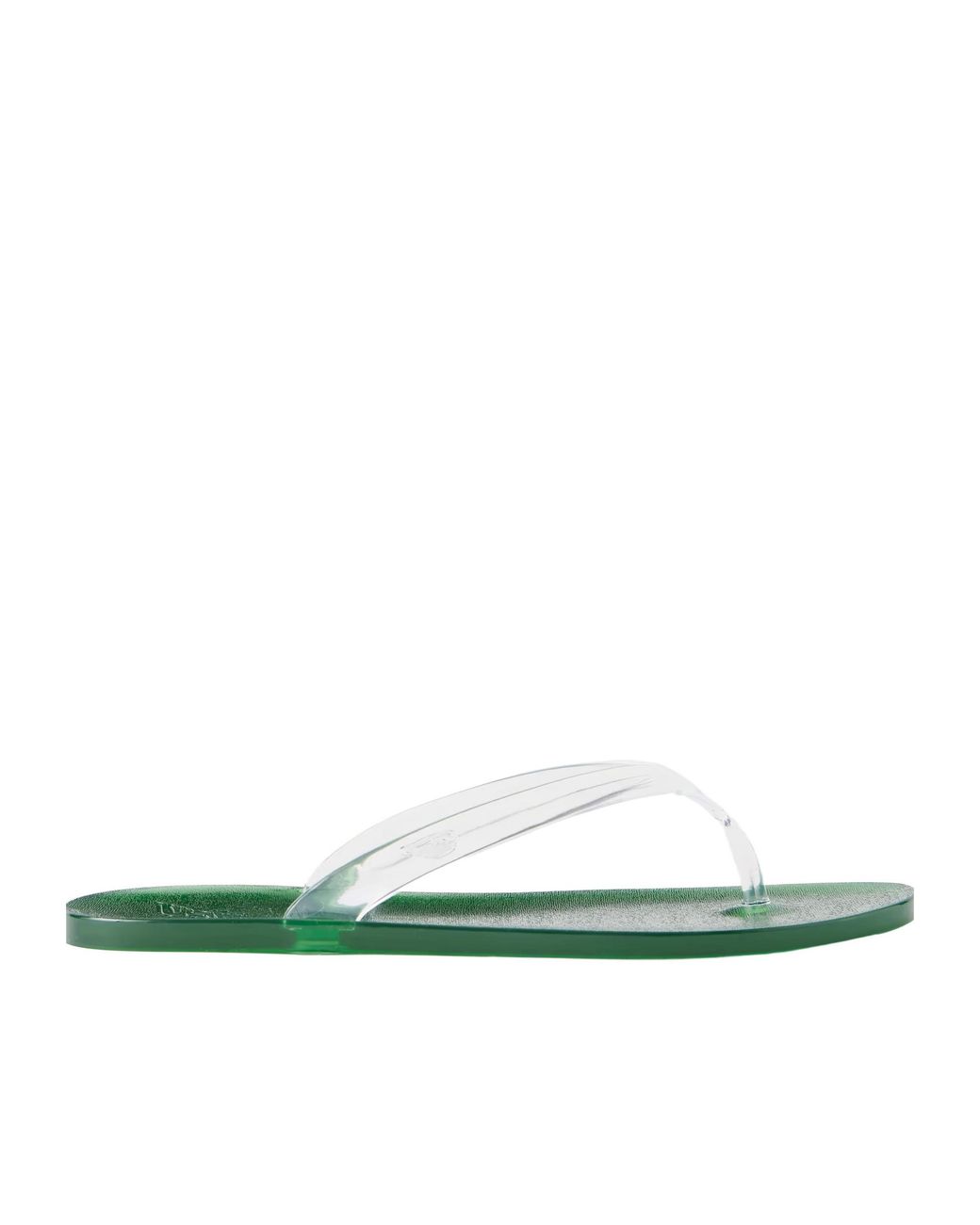 Ancient Greek Sandals Green Solid Color Flip Flops