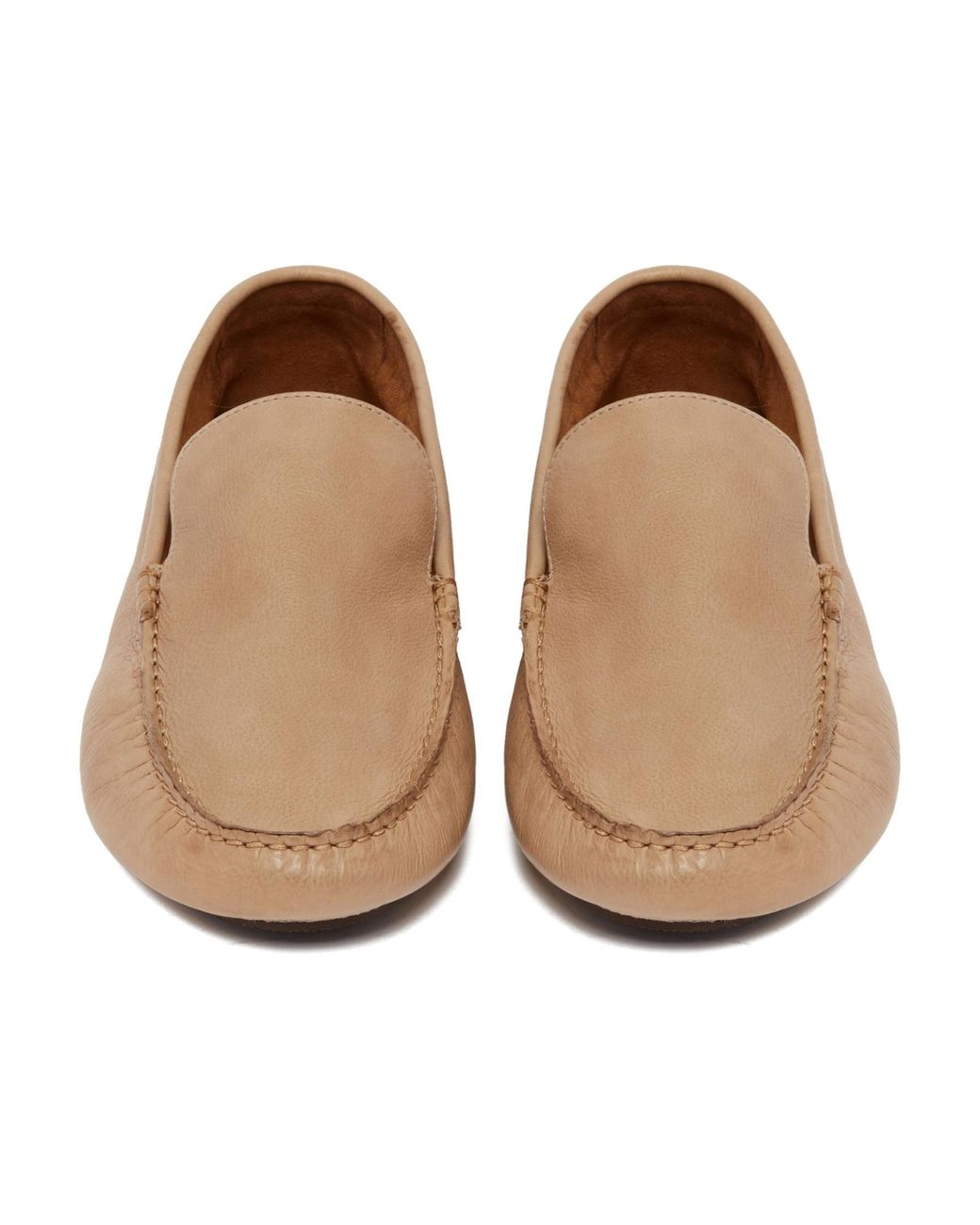 The Row Brown Round Head Loafer Shoes