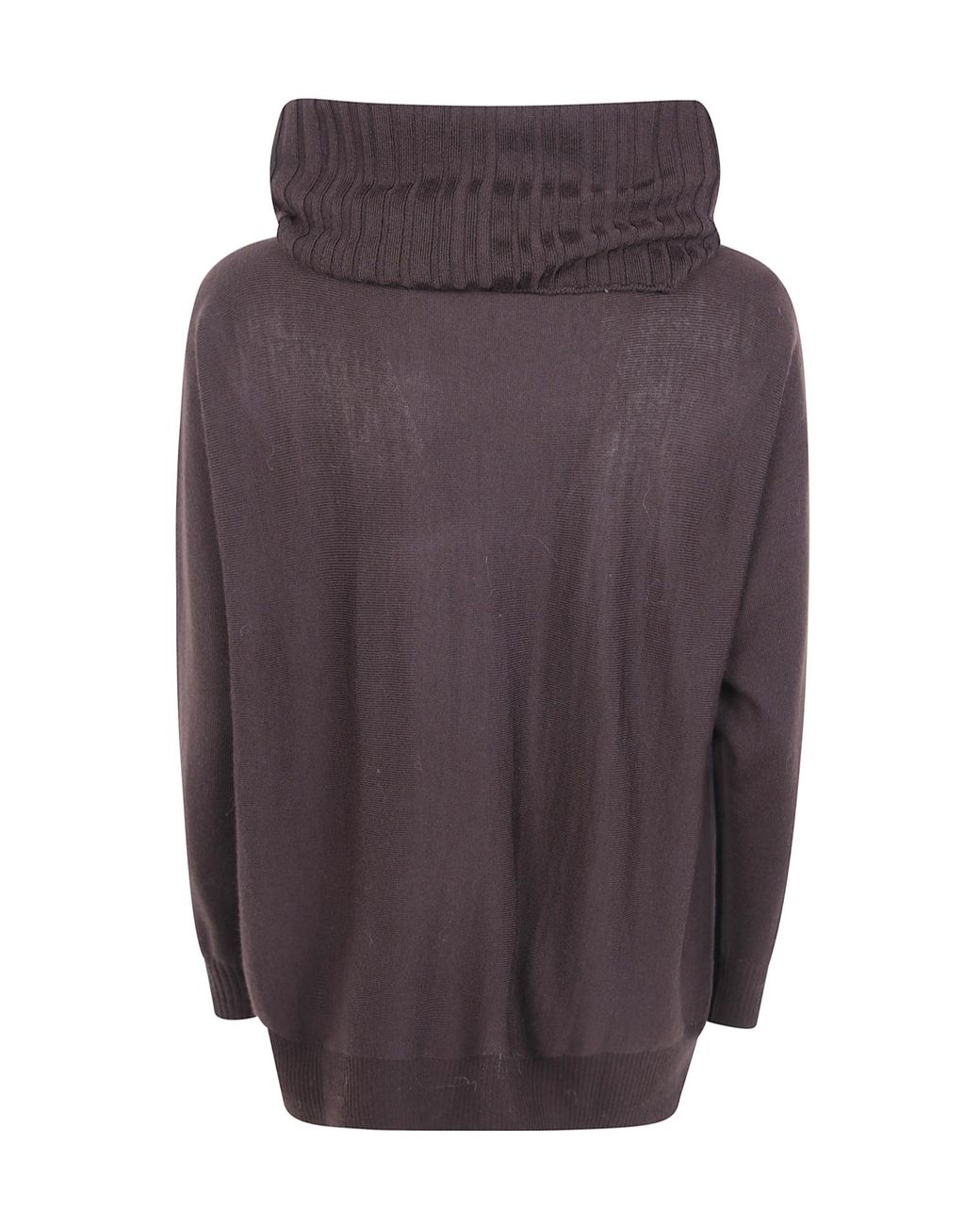 D.exterior Purple Oversized Turtleneck Knitted Sweater