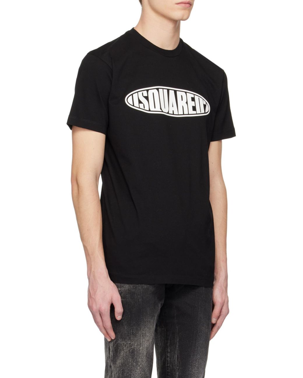 DSquared² Black Logo Printed Crewneck T-Shirt for men
