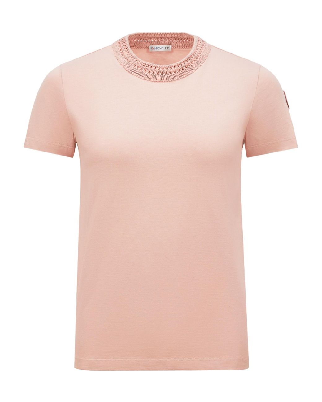 Moncler Pink Crochet Accent T-Shirt
