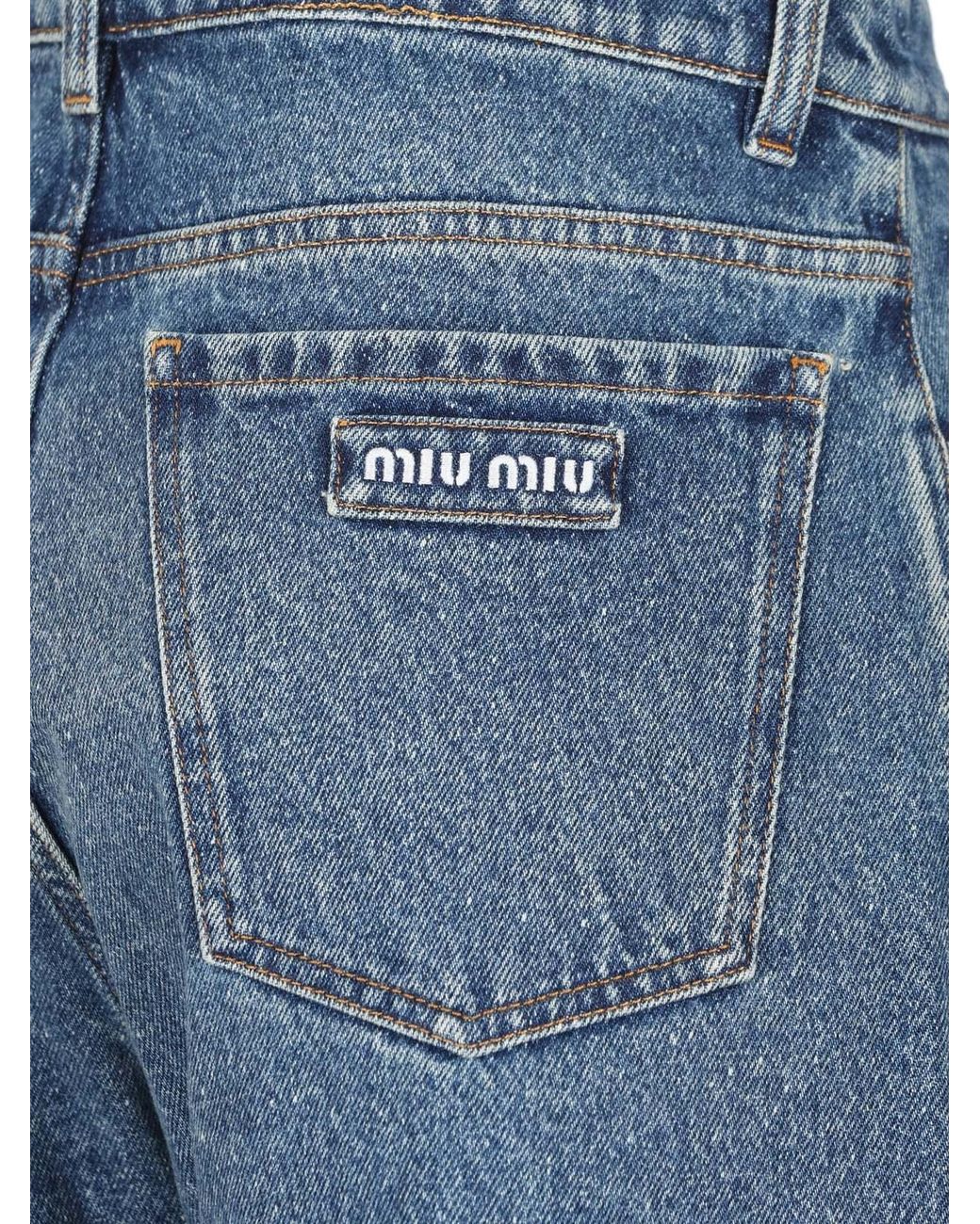 Miu Miu Blue Five-Pocket Denim Jeans
