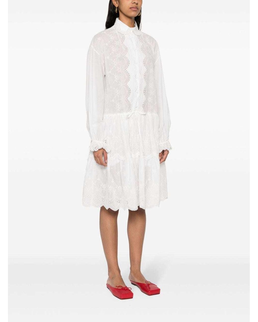 Ermanno Scervino White Midi Dress