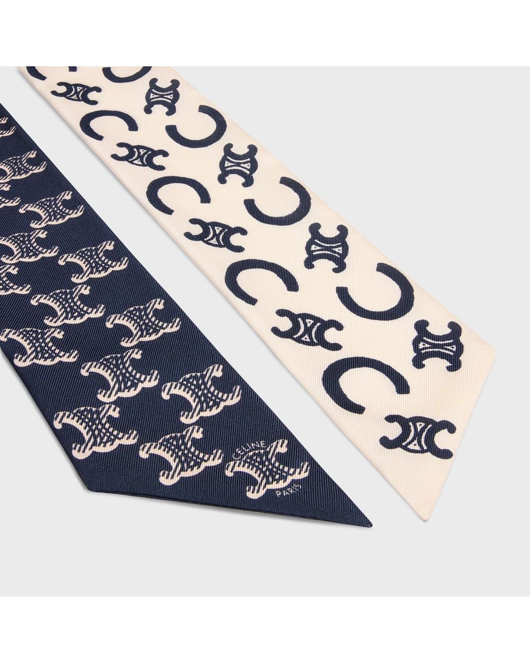 Céline White Patched C Calèche And Monogram Lavalliere, 110