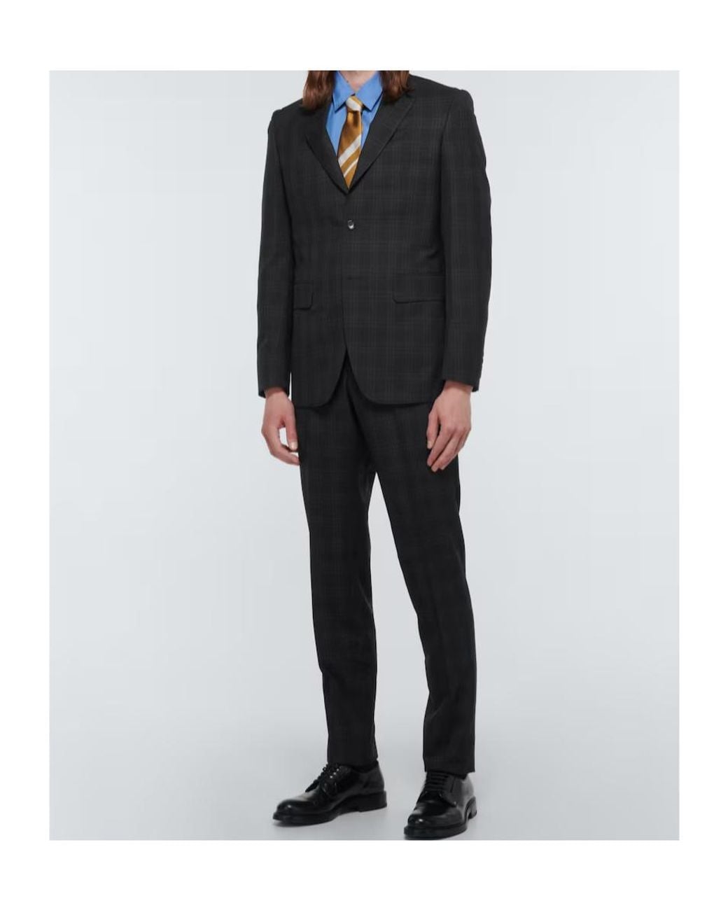 Comme des Garçons Black Plaid Suit Jacket for men