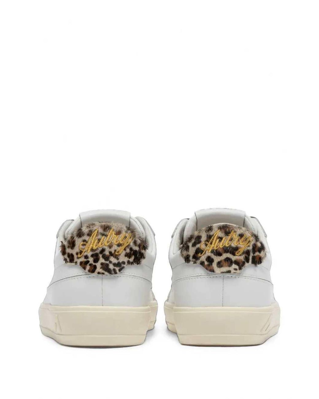 Autry White Contrast Heel Low-Top Sneakers