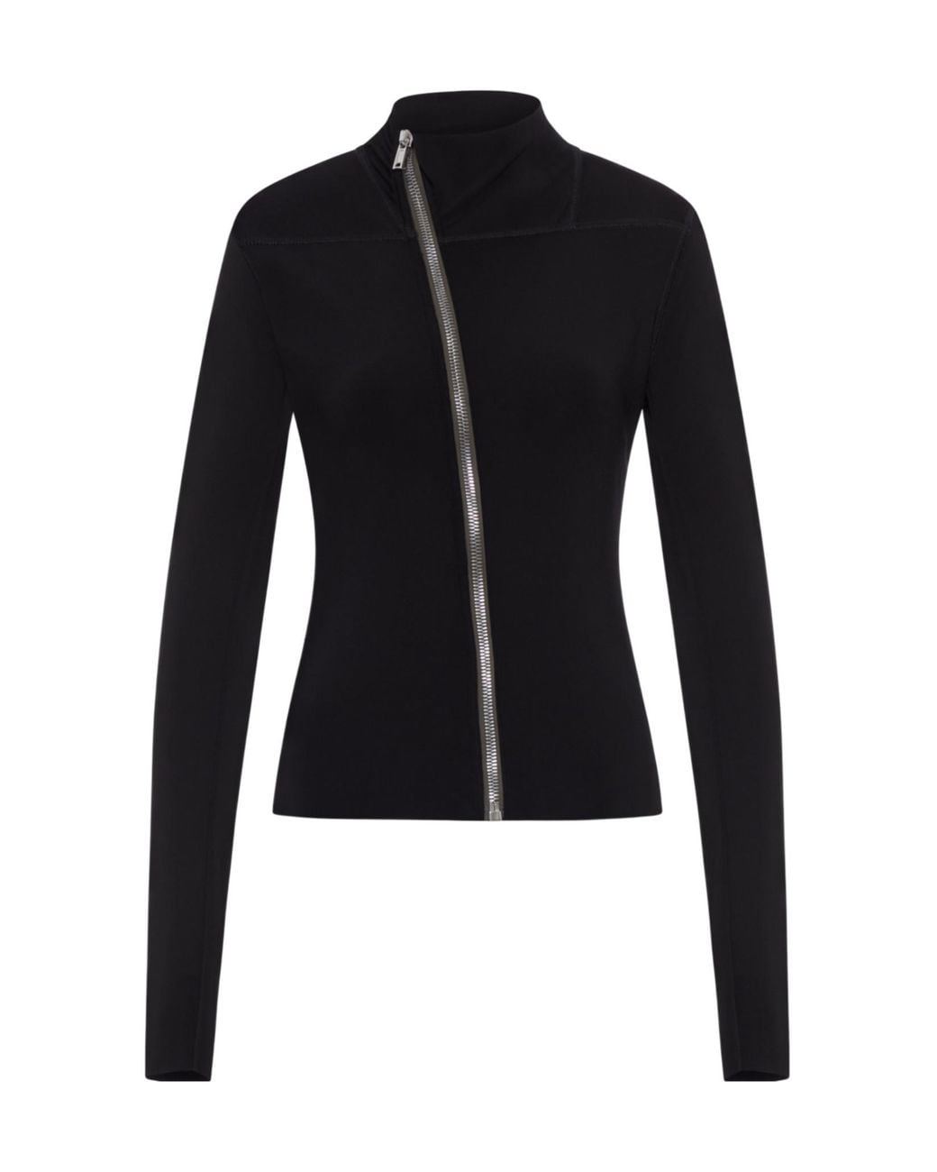 Rick Owens Blue High-Neck Zipped Jacket
