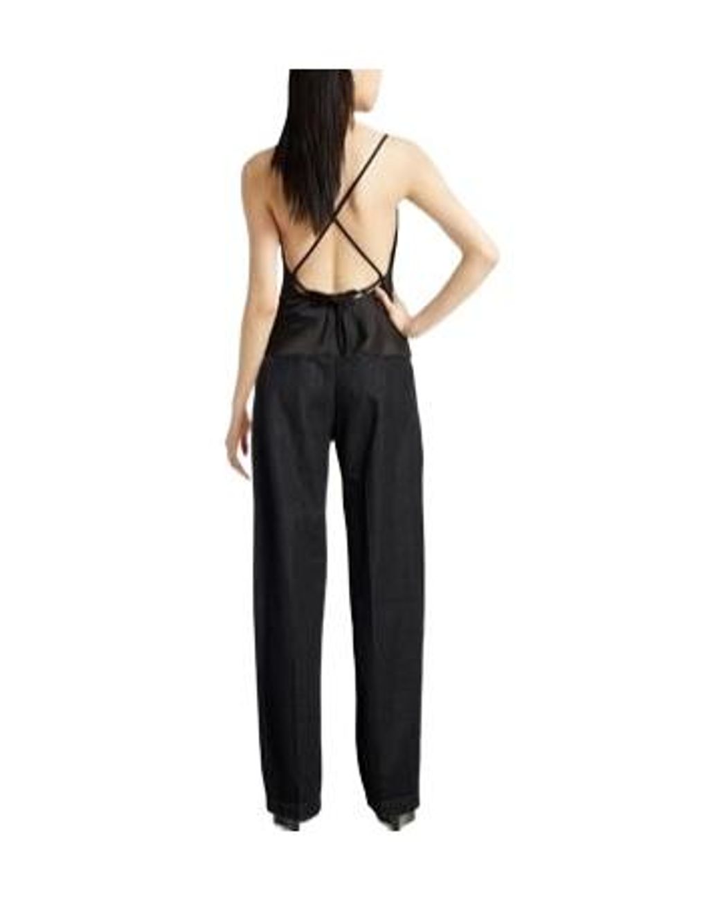 Sportmax Black Denim Tapered Trousers