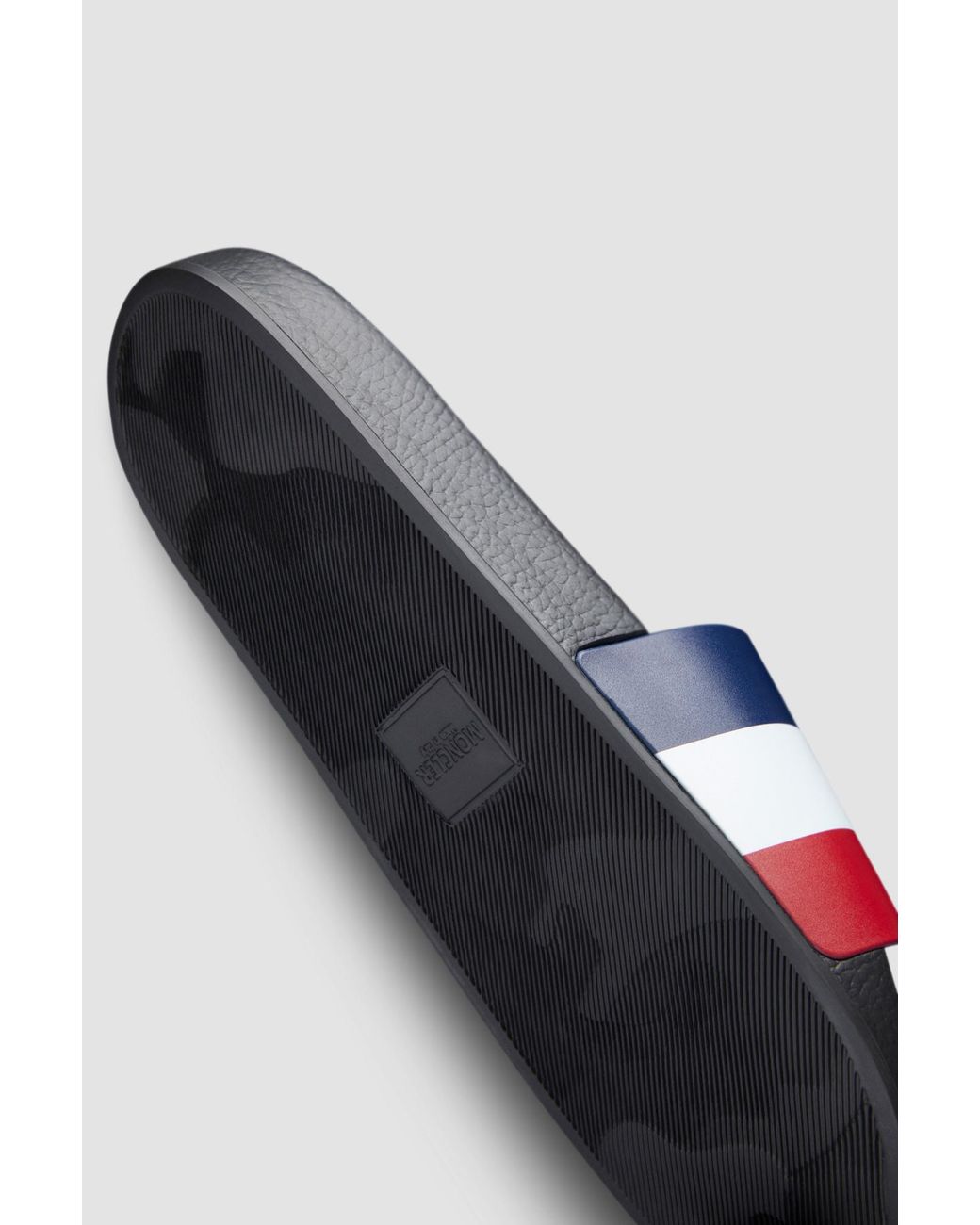 Moncler Blue Basile Slip-On Slides for men