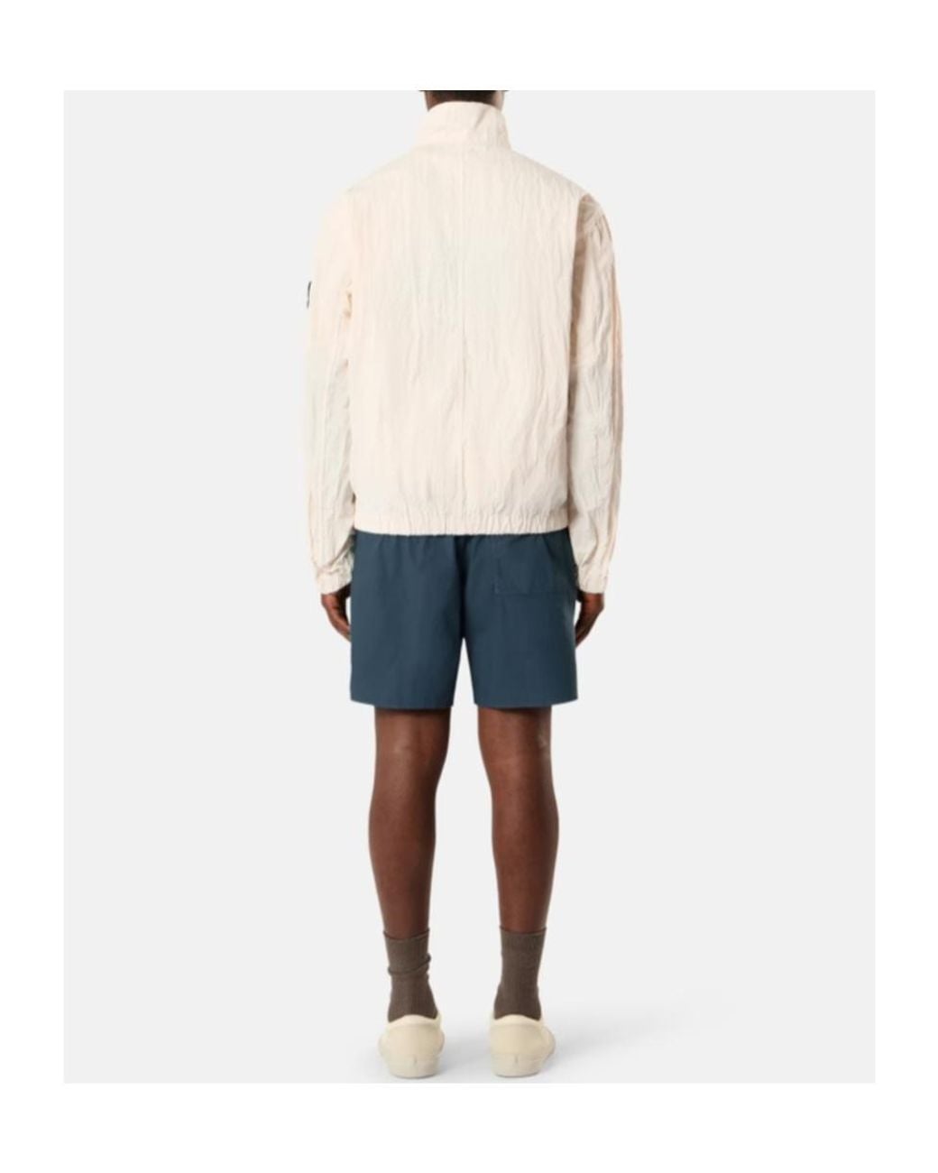 Stone Island Blue Loose-Wide-Leg-Fit Bermuda Shorts With Elastic Waist for men