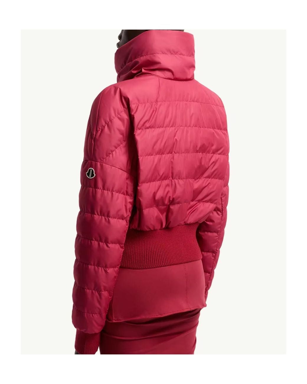 Moncler Red Moncler Rick Owens Cropped Down Jacket