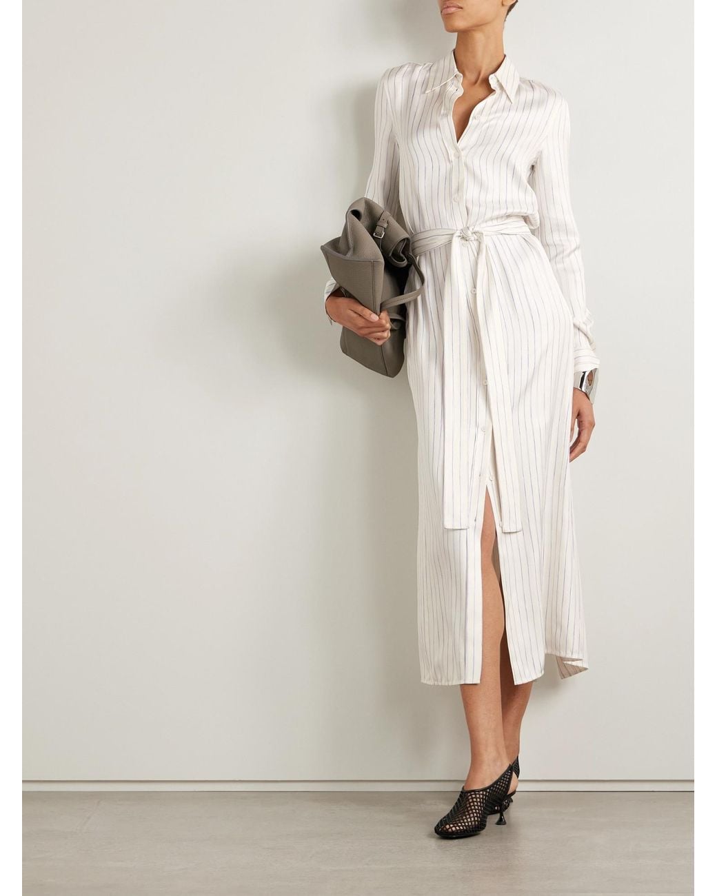 Proenza Schouler White Silk Shirt Dress