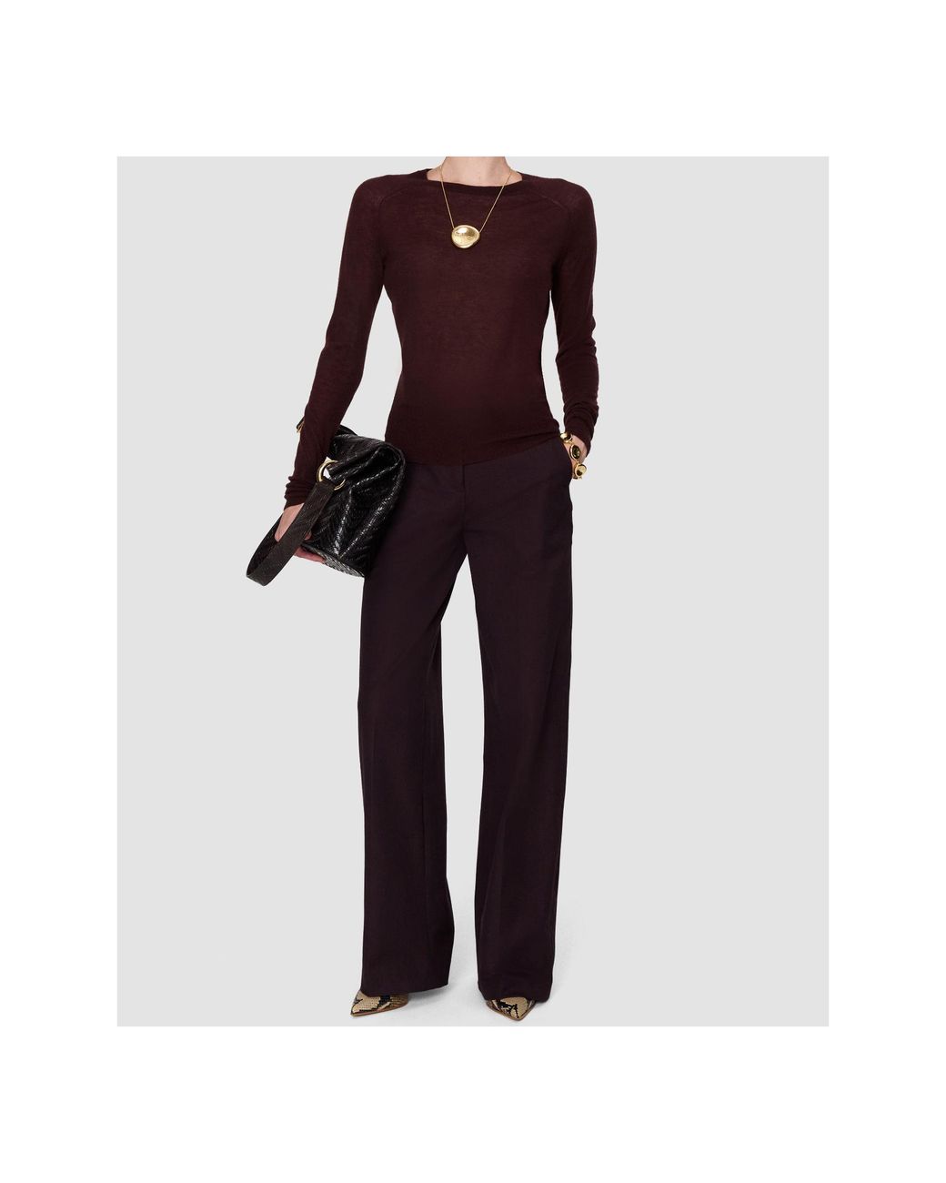 Joseph Purple Geras Cashair Sweater