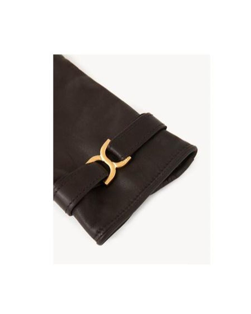 Chloé Black Logo Gloves