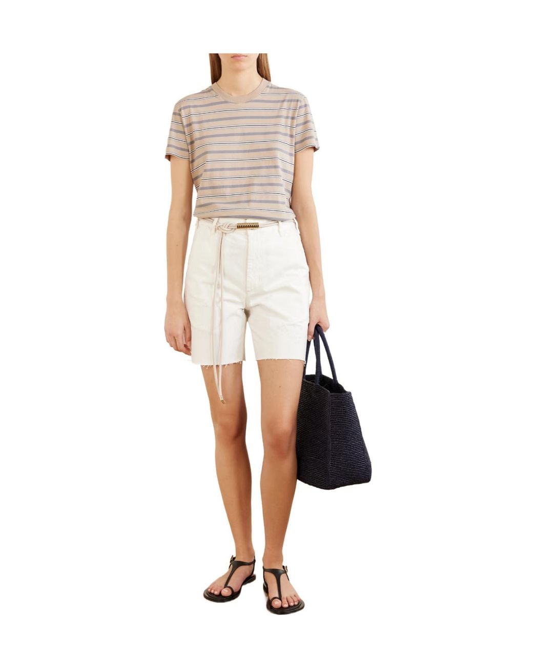 Kallmeyer White Striped Cotton-Jersey T-Shirt