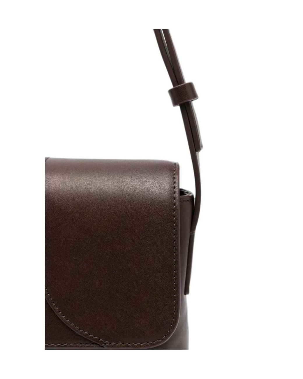 Emporio Armani White Logo-Plaque Leather Messenger Bag for men