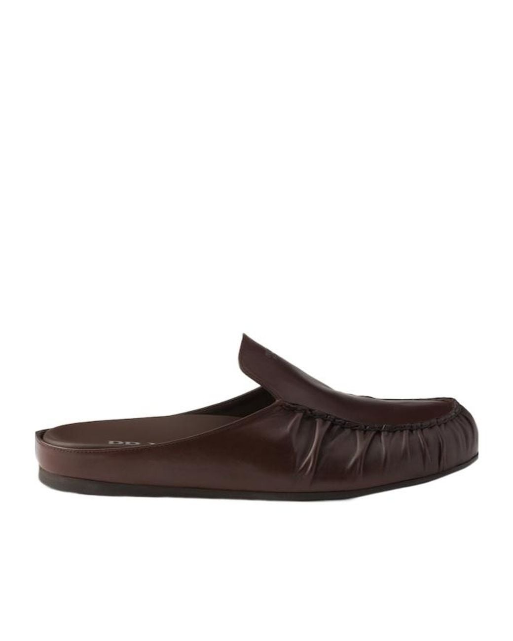 Prada Brown Leather Mules for men