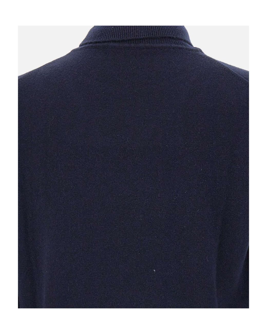 Kangra Cashmere Blue Kangra Ribbed Turtleneck Knitted Sweater for men
