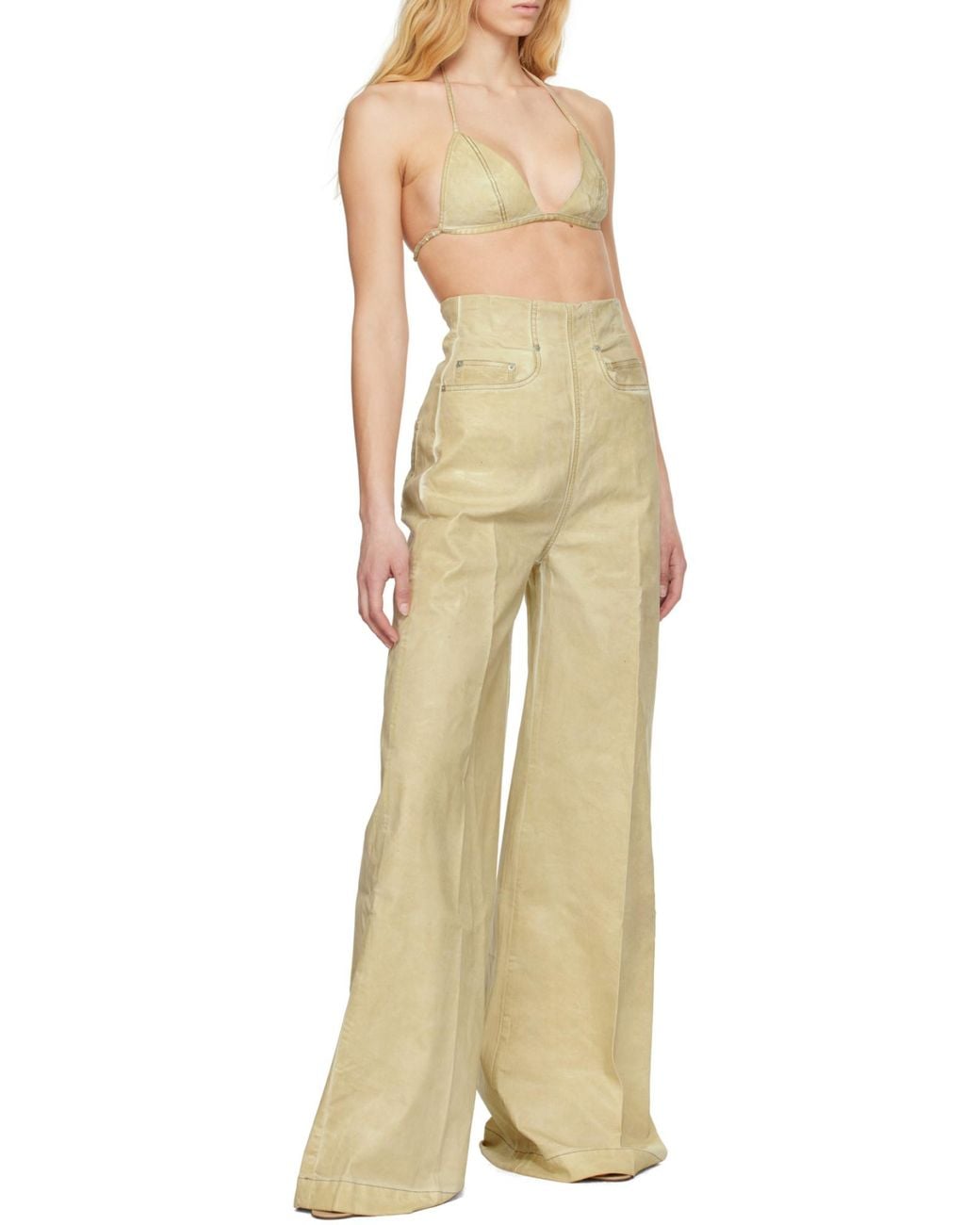 Rick Owens Natural Hollywood Dirt Cooper Jeans