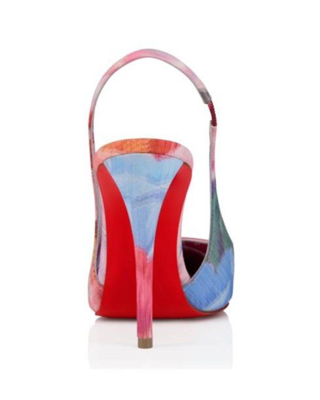 Christian Louboutin Pink 100Mm Miss Z Floral Slingback Pumps