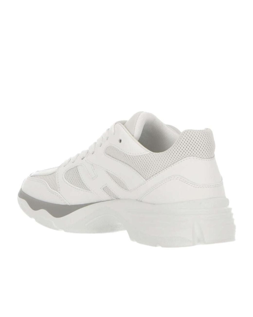Hogan White H665 Panelled Lace-Up Sneakers