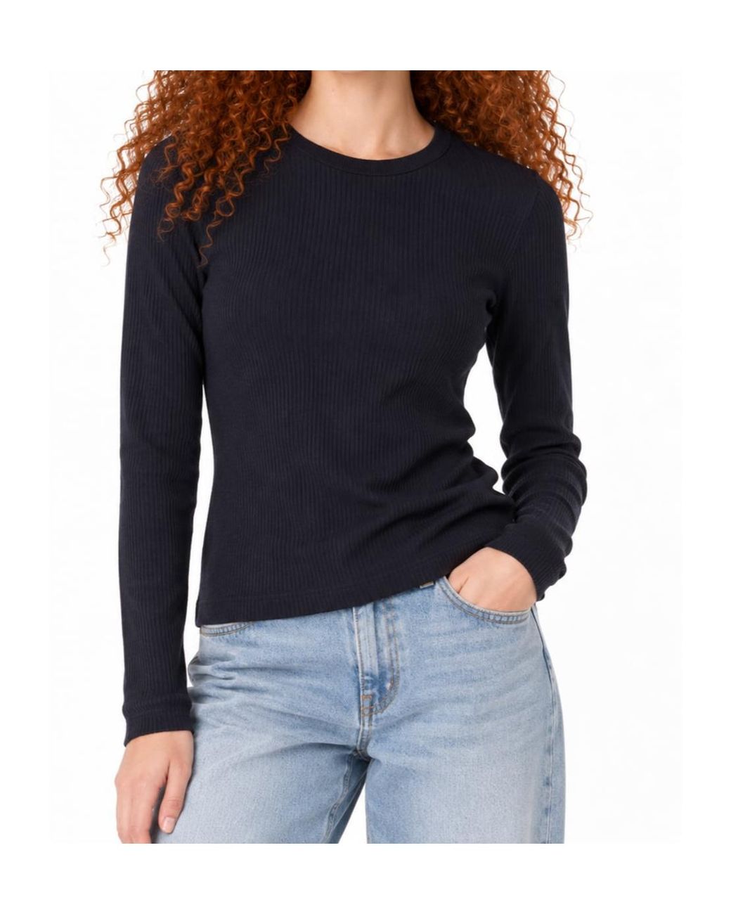 Max Mara Black Salmone Ribbed-Knit Crewneck Top