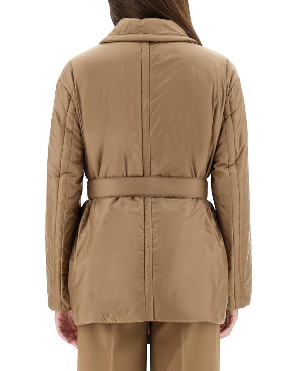 Max Mara Brown The Cube Calla Padded Trench Coat