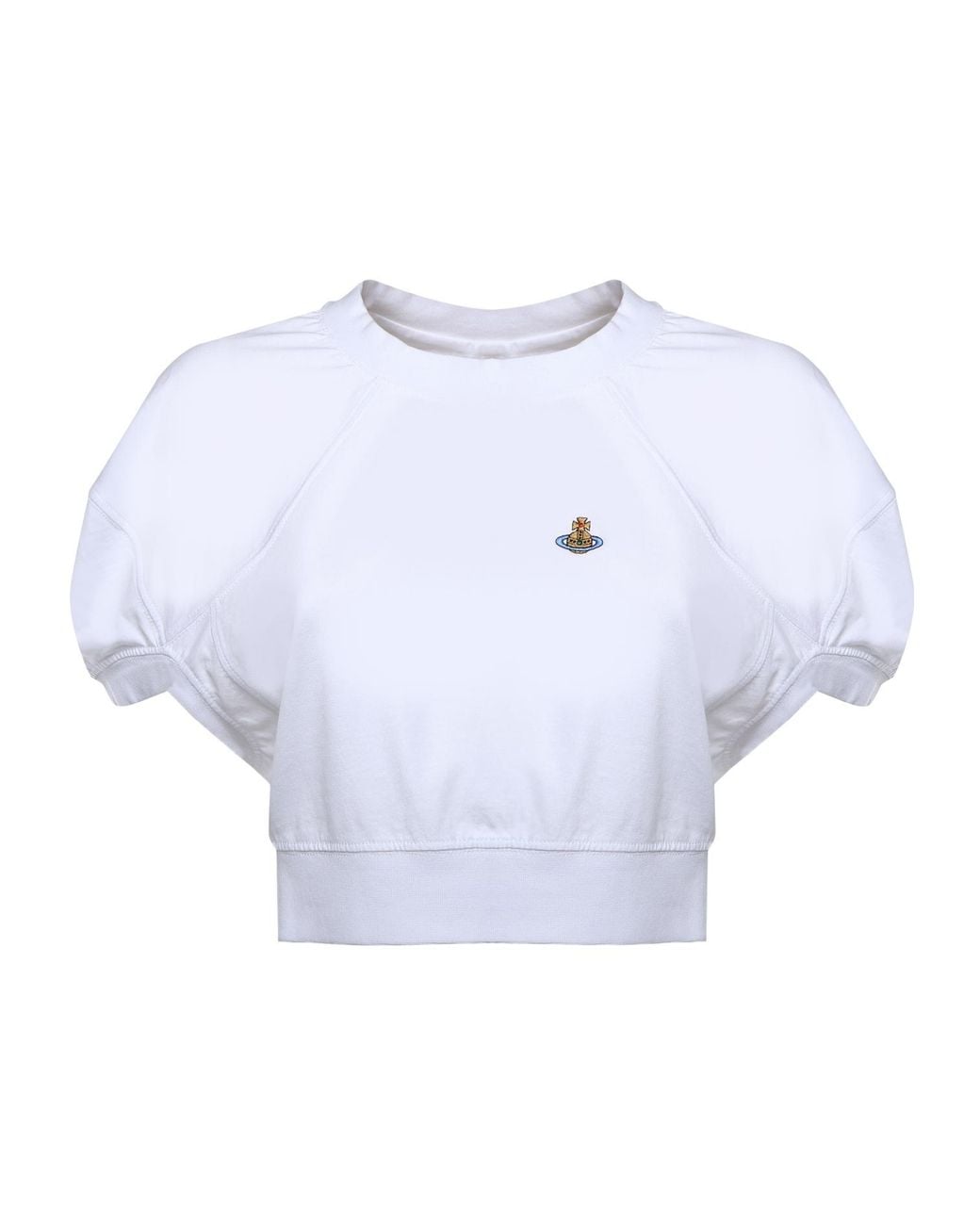 Vivienne Westwood Blue Orb-Detail Crop Top