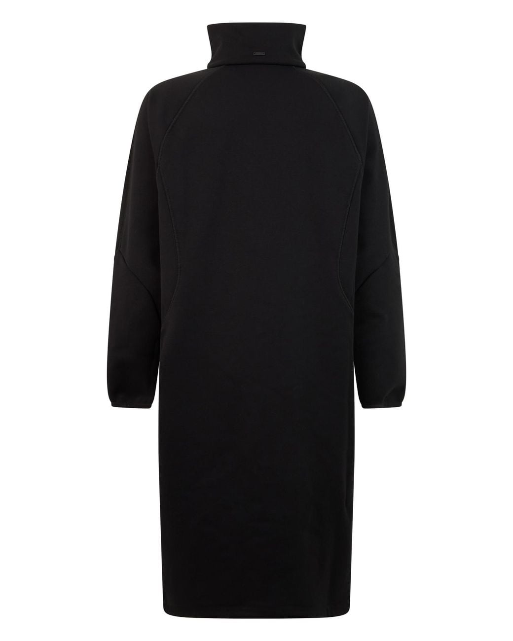Herno Black Zip High-Neck Midi Dress