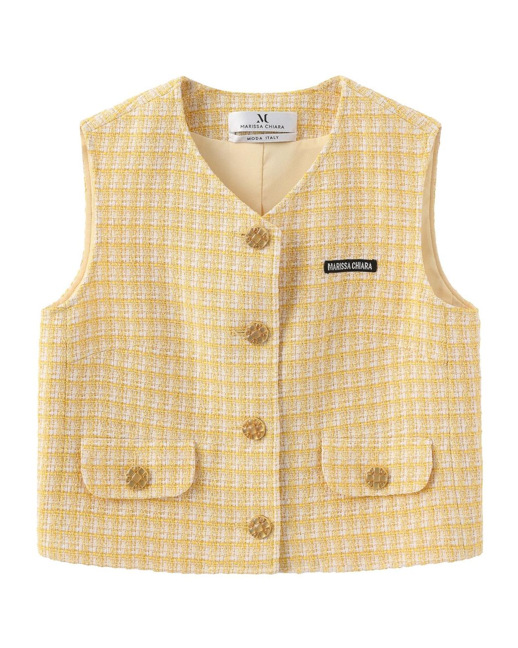 Marissa Chiara Natural V-Neck Vest