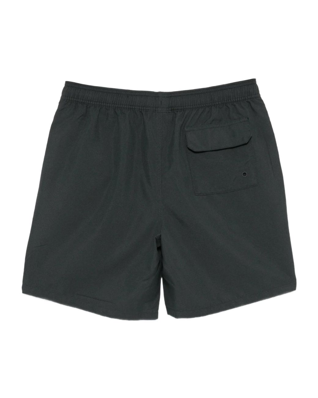 Barbour Black Staple Drawstring Logo-Embroidered Swim Shorts for men