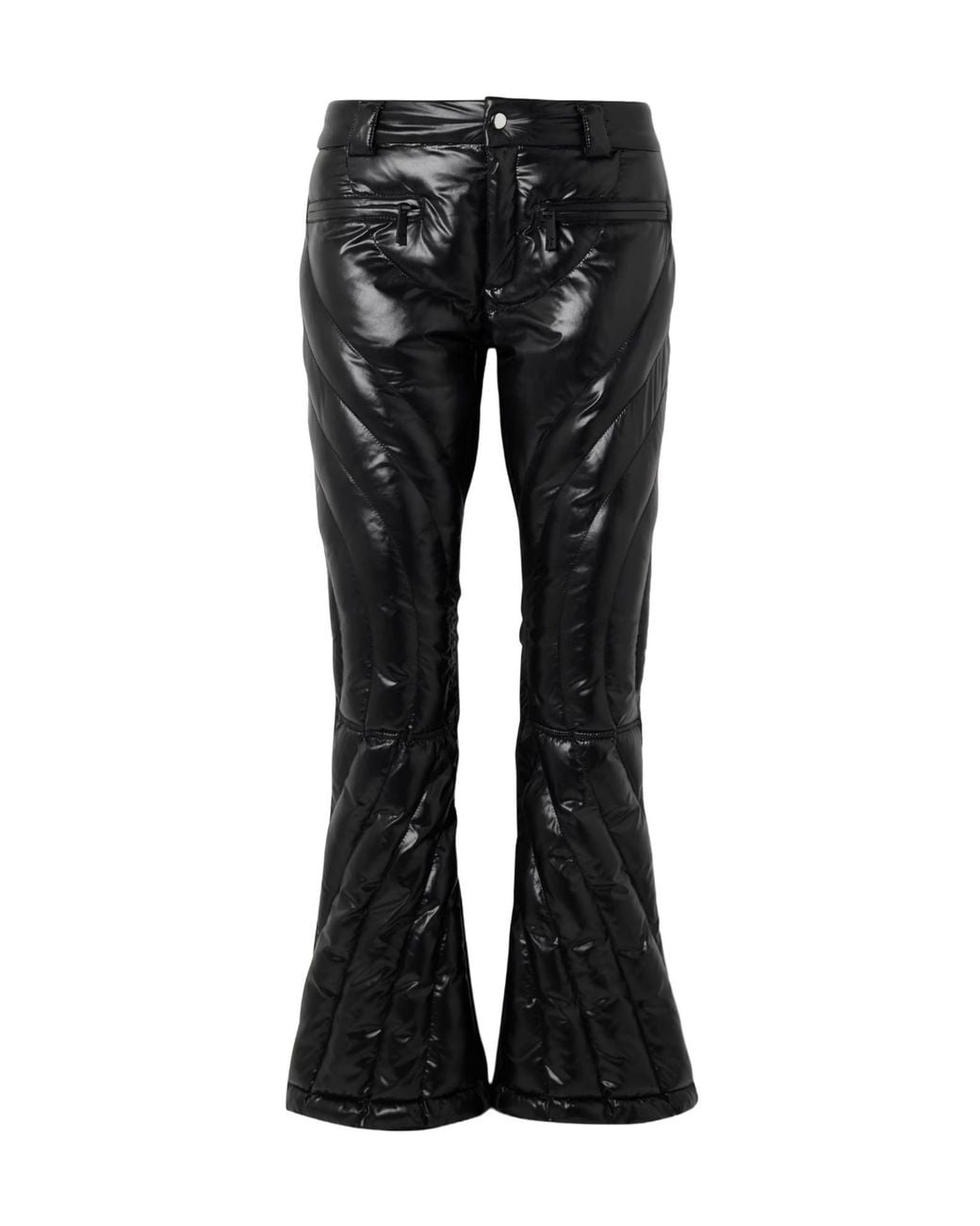 Perfect Moment Black Quilted Flared Ski Pants