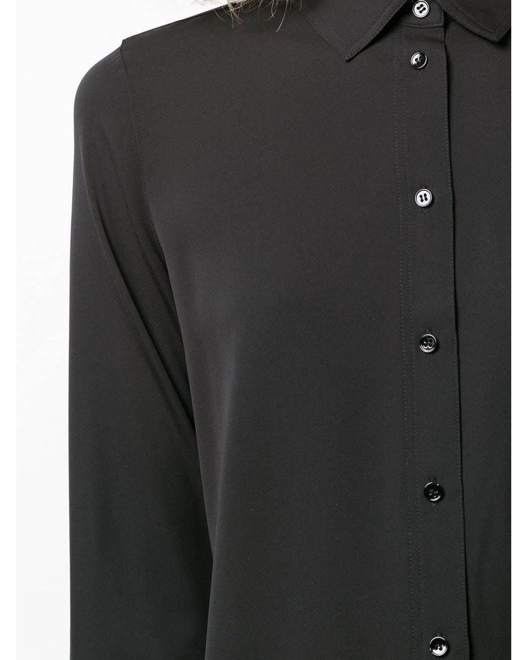 Vince Blue Slim Fitted Buttoned Blouse