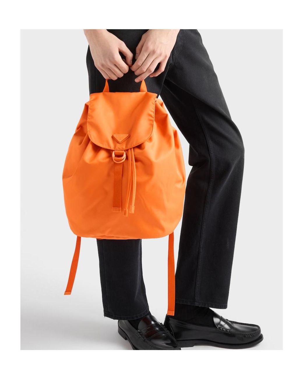 Prada Orange Re-Nylon Backpack