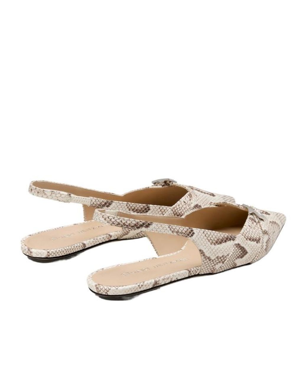Stuart Weitzman Natural Animal Print Flat Sandals
